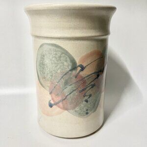 Galena Pottery Utensil Crock Container Vase 1994